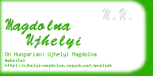 magdolna ujhelyi business card